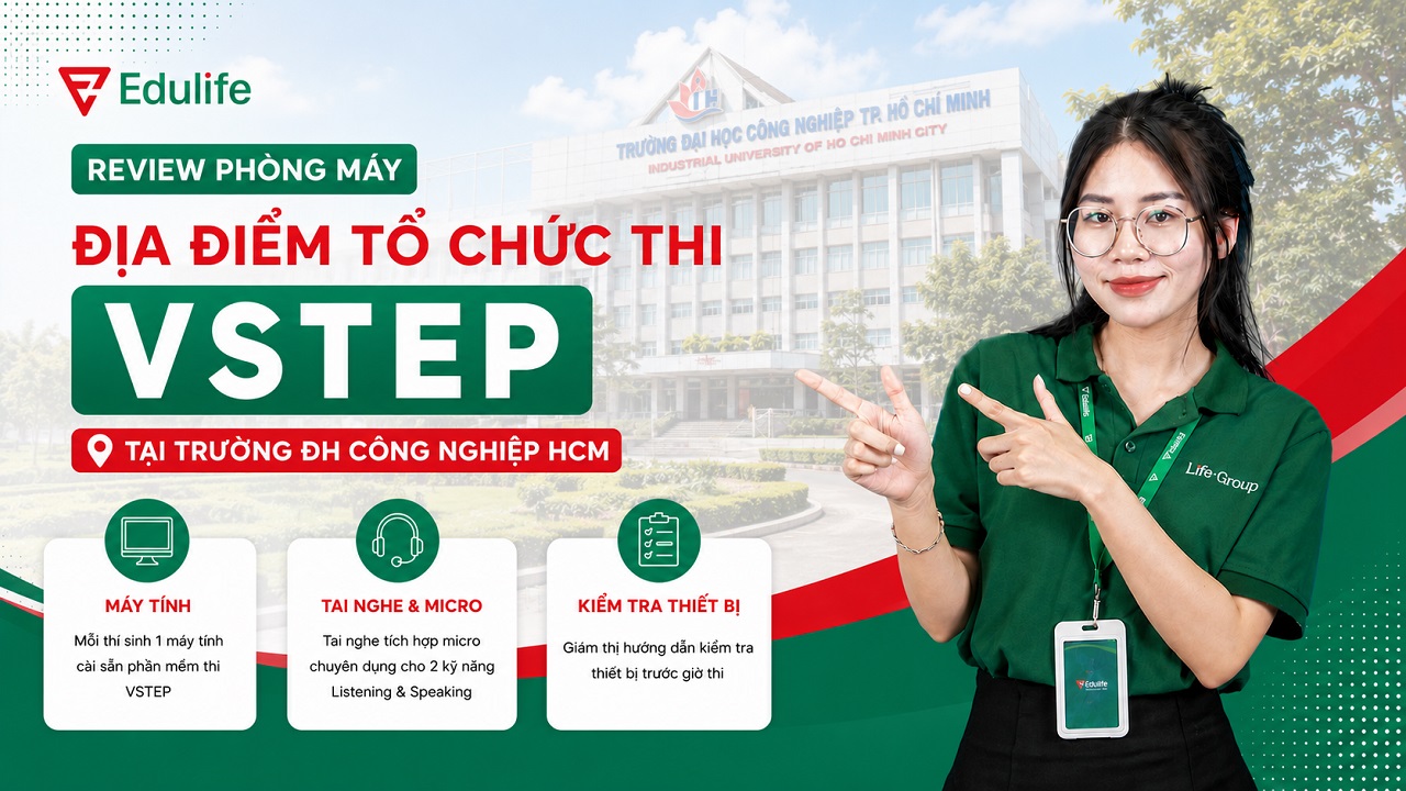 Review phòng máy thi VSTEP trường Đại học Công nghiệp TP.HCM