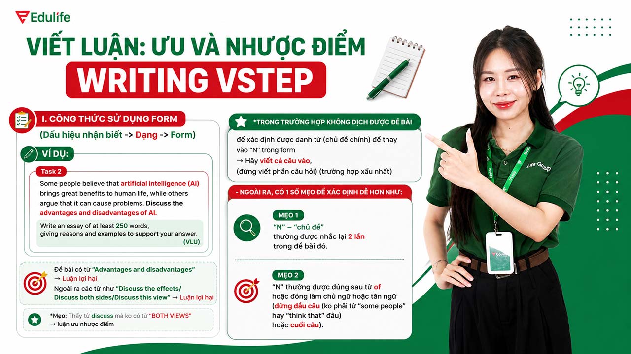 Template viết luận ưu - nhược điểm Writing VSTEP