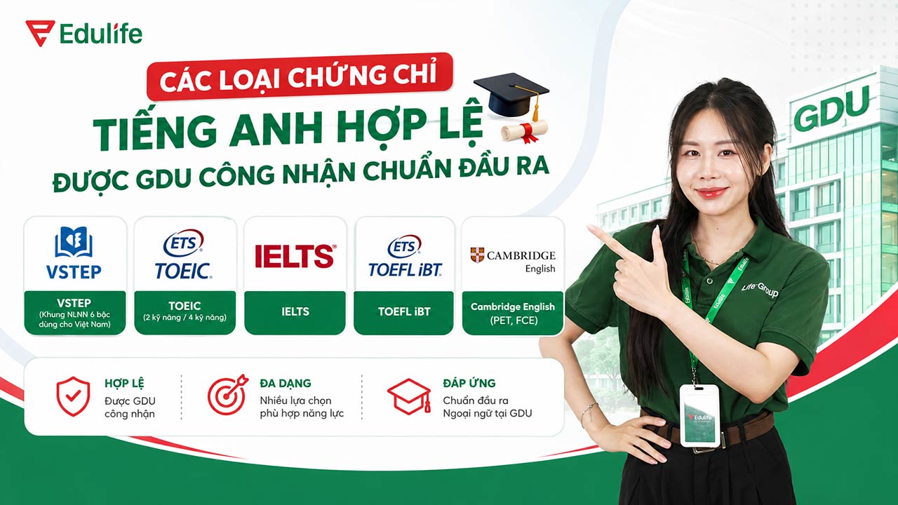 Cập nhật những chứng chỉ tiếng Anh được chấp nhận để xét đầu ra tiếng Anh tại Đại học Gia Định