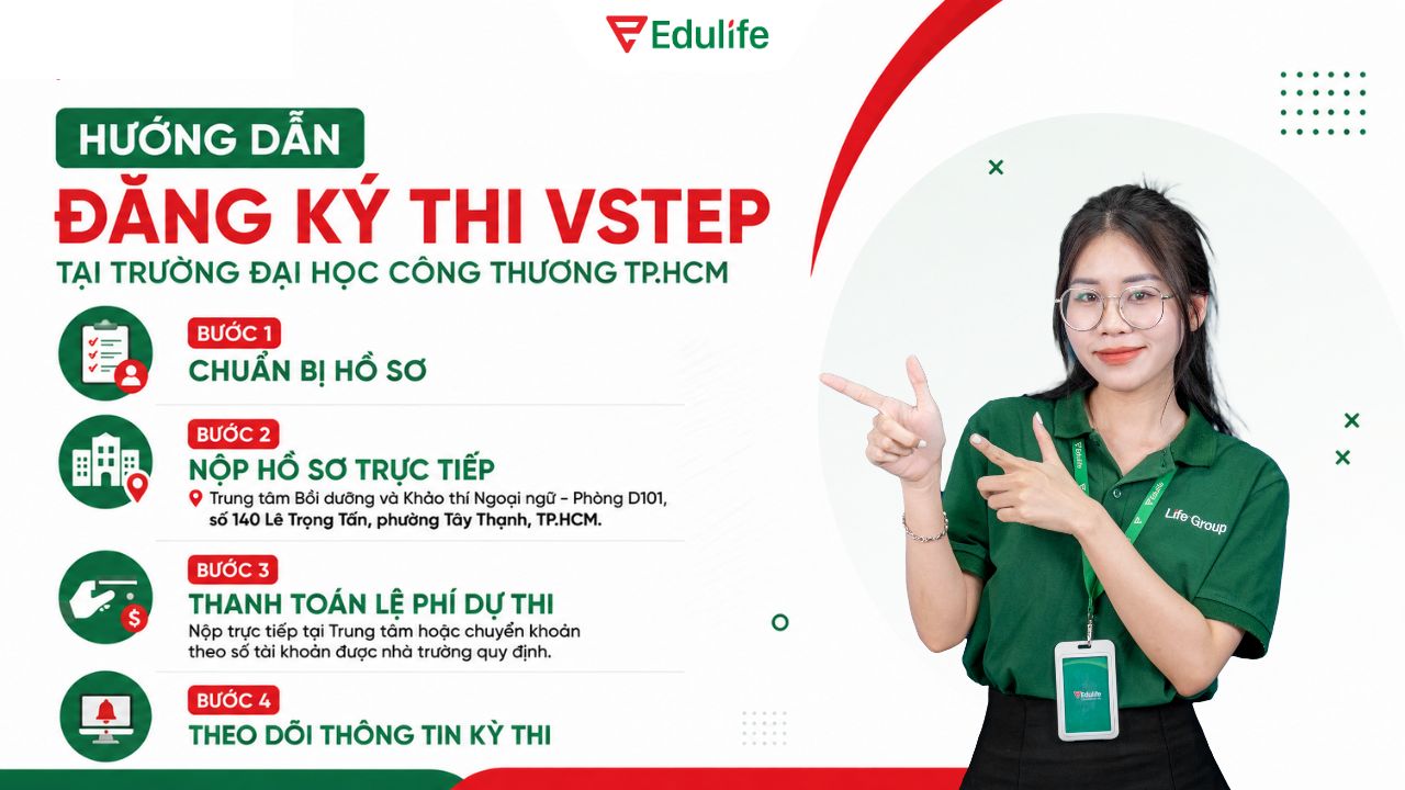 Cách đăng ký thi VSTEP tại trường Đại học Công Thương TP.HCM