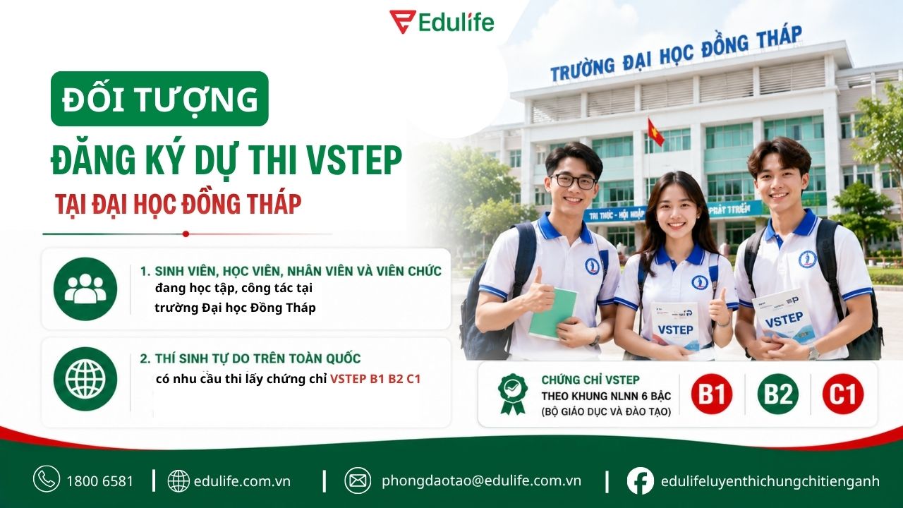 Kỳ thi VSTEP tại Đại học Đồng Tháp dành cho tất các cá nhân có nhu cầu dự thi