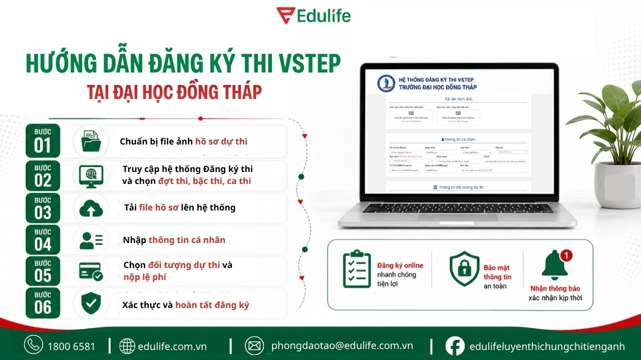 Hướng dẫn đăng ký thi VSTEP tại trường Đại học Đồng Tháp