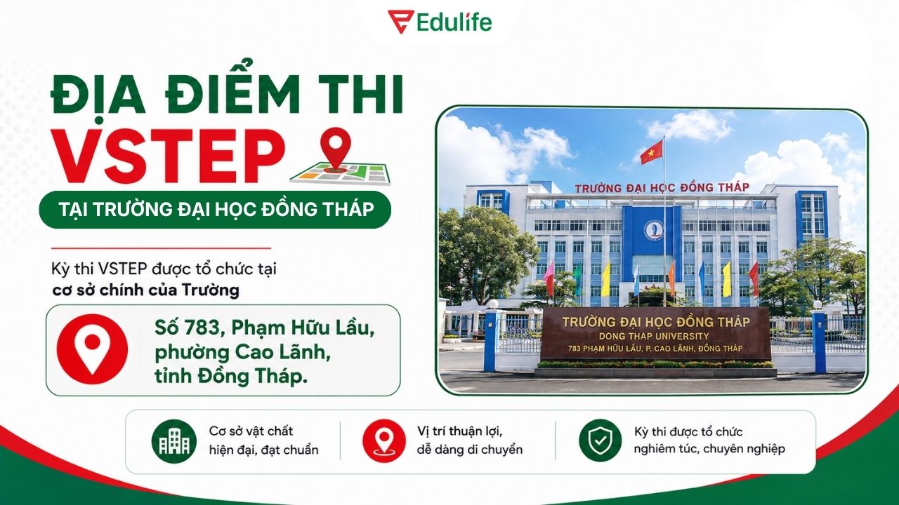 Địa điểm thi VSTEP trường Đại học Đồng Tháp