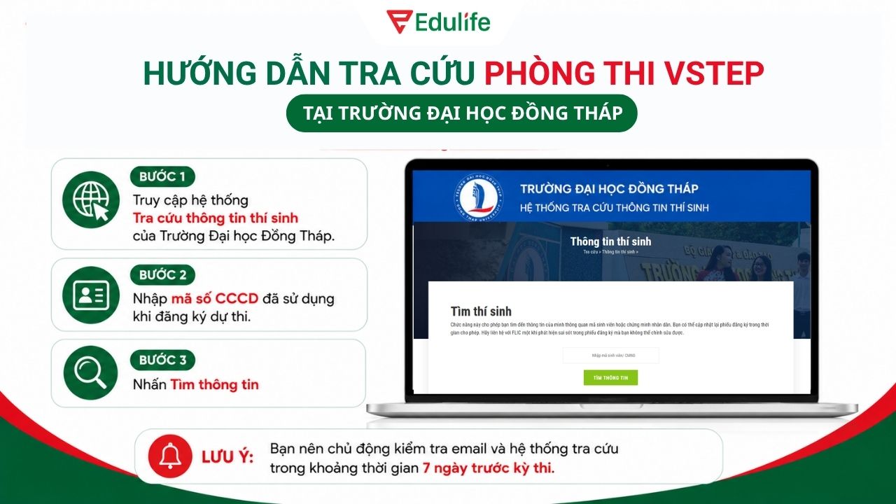 Cách tra cứu phòng thi VSTEP đơn giản và tiện lợi trên hệ thống website của trường