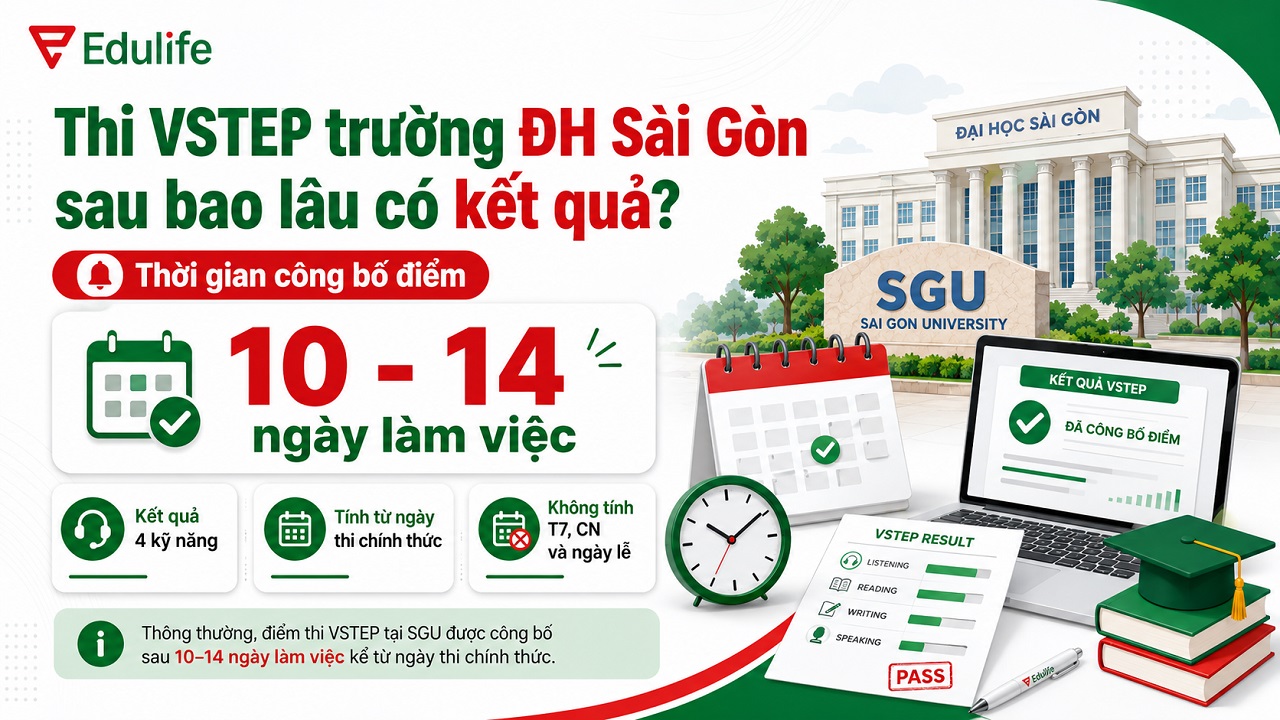 Thi VSTEP trường ĐH Sài Gòn sau bao lâu có kết quả