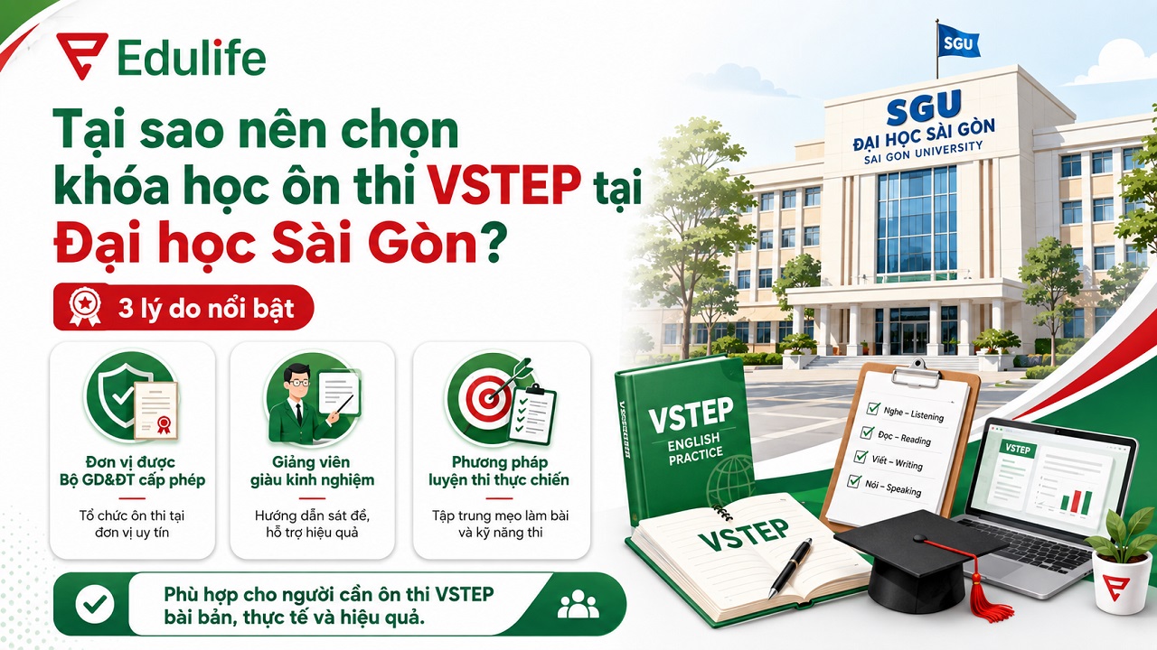Lý do nên ôn thi VSTEP tại Đại học Sài Gòn