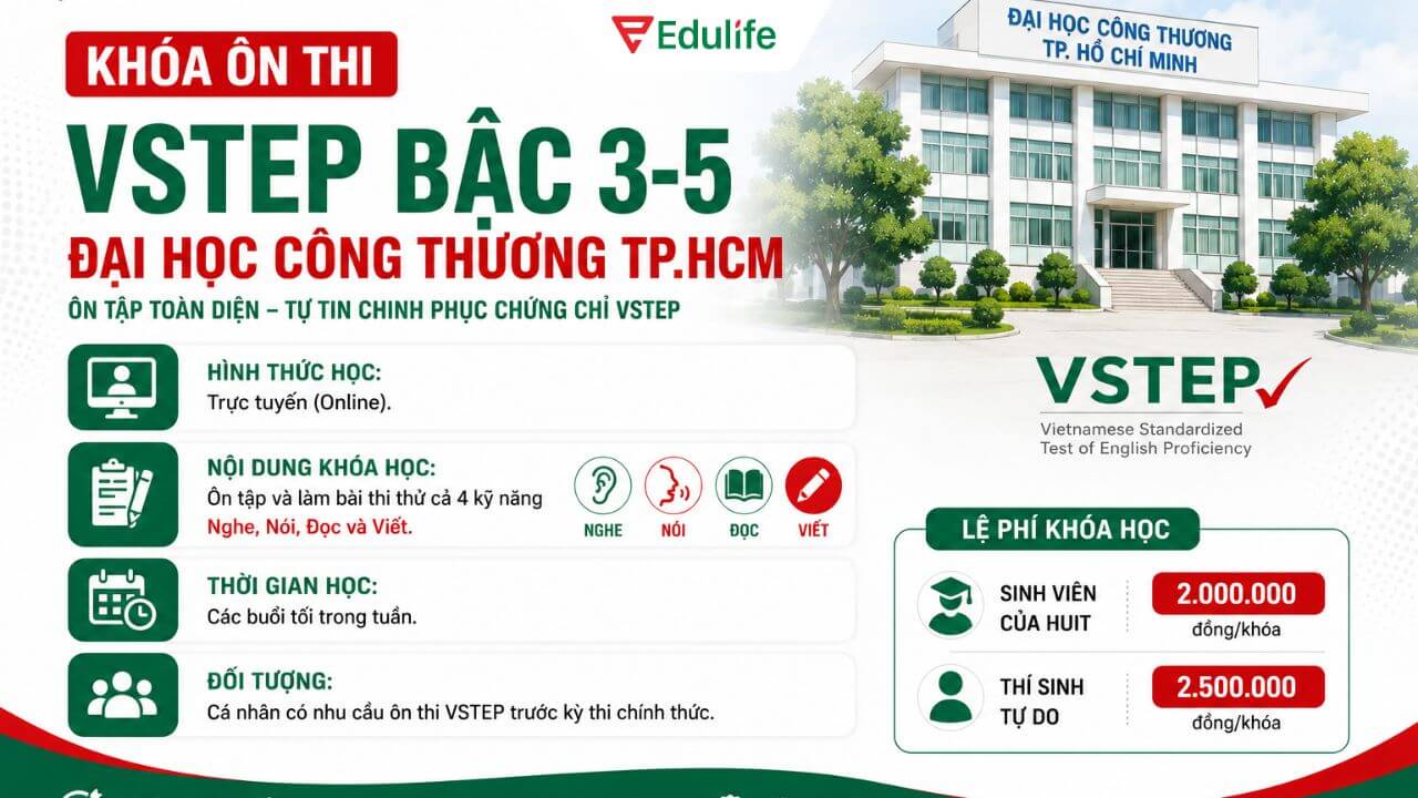 Thông tin khóa ôn thi VSTEP trường Đại học Công Thương TP.HCM