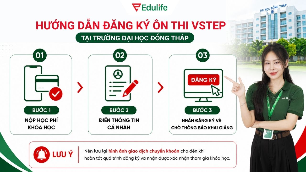 Hướng dẫn cách đăng ký thi VSTEP tại Đại học Đồng Tháp nhanh gọn và tiện lợi