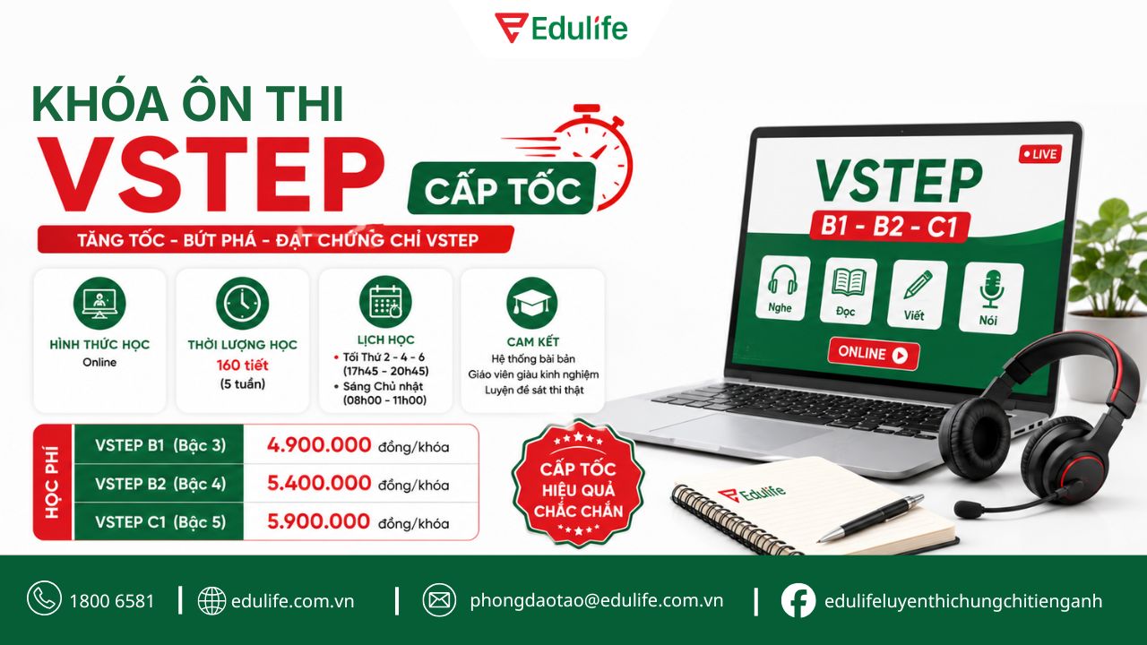 Khóa ôn thi VSTEP cấp tốc tại USSH với thời gian học nhanh chóng trong 05 tuần