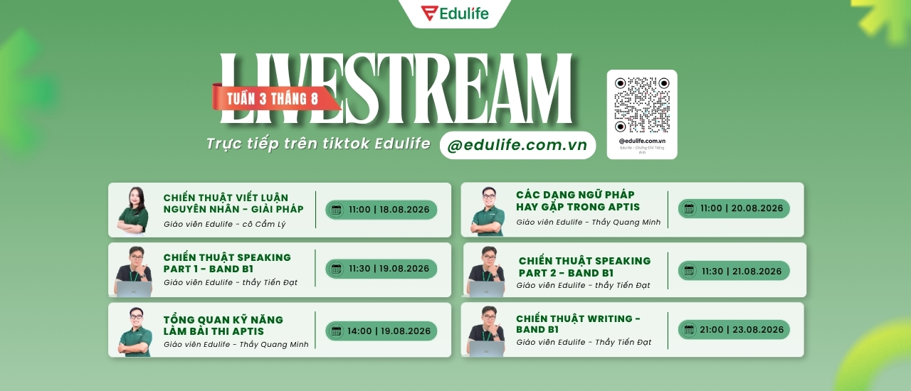 Lịch livestream tuần 3 tháng 8