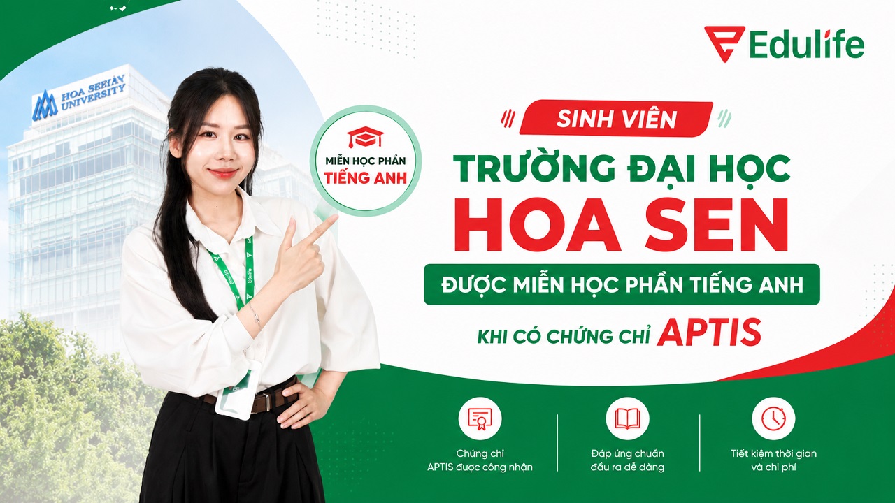 Trường Đại học Hoa Sen miễn học và miễn thi cho sinh viên có chứng chỉ APTIS