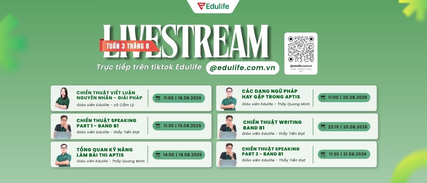 Lịch livestream tuần 3 tháng 8
