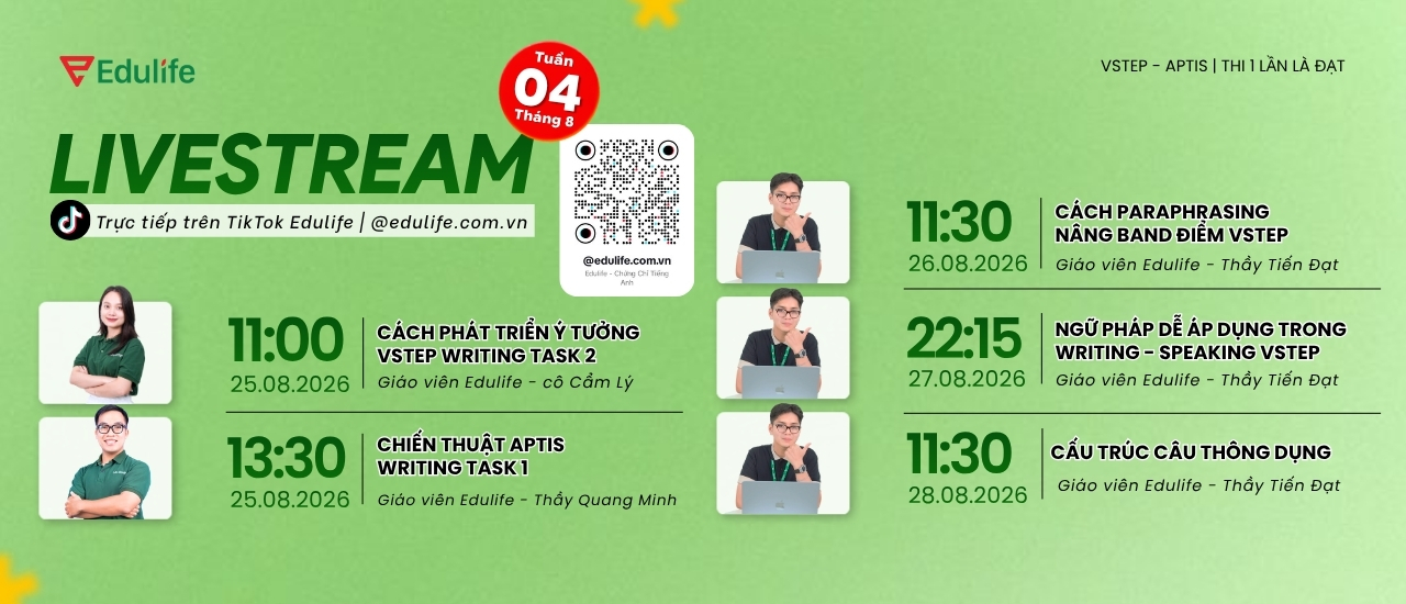 Lịch livestream tuần 4 tháng 8