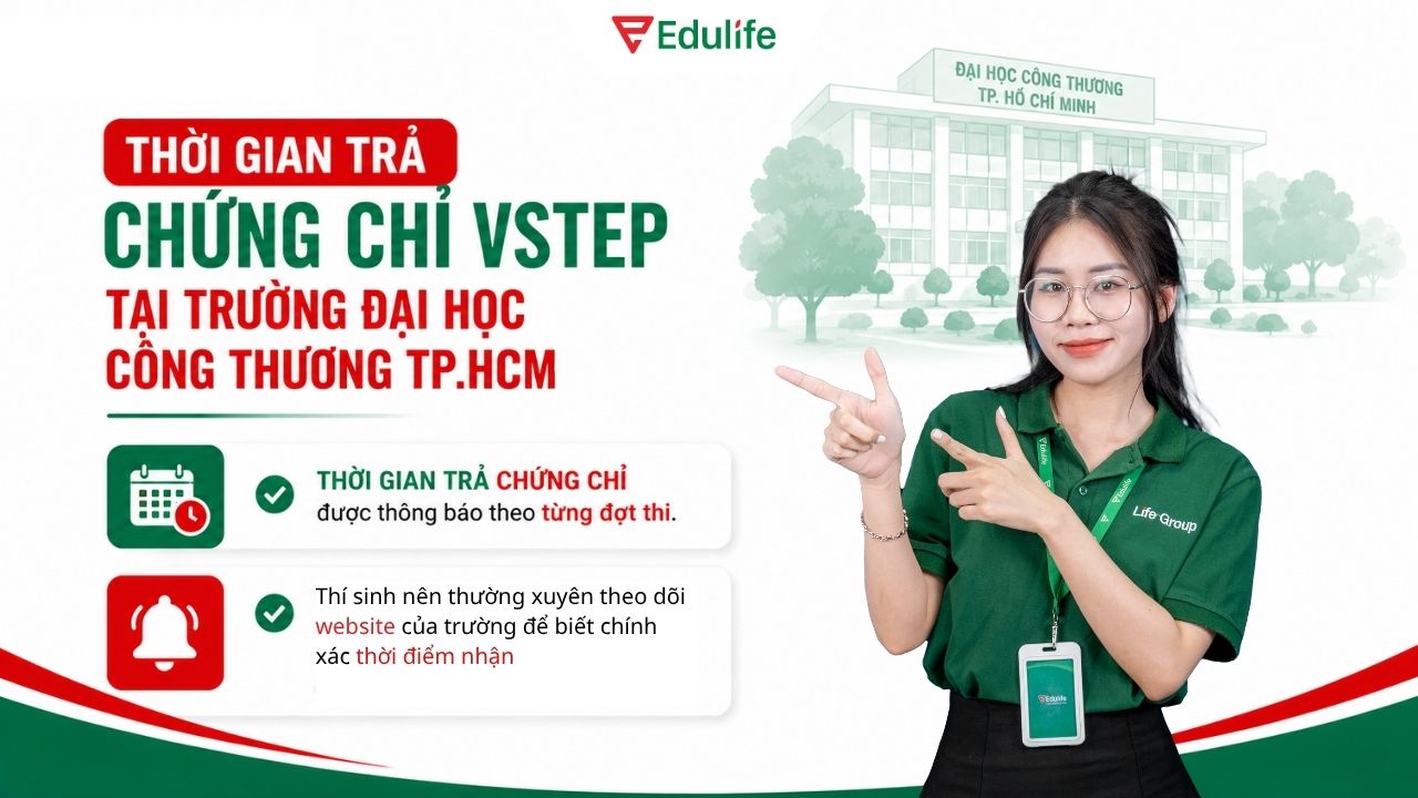 Thời gian trả chứng chỉ VSTEP tại HUIT tuỳ thuộc vào từng đợt thi
