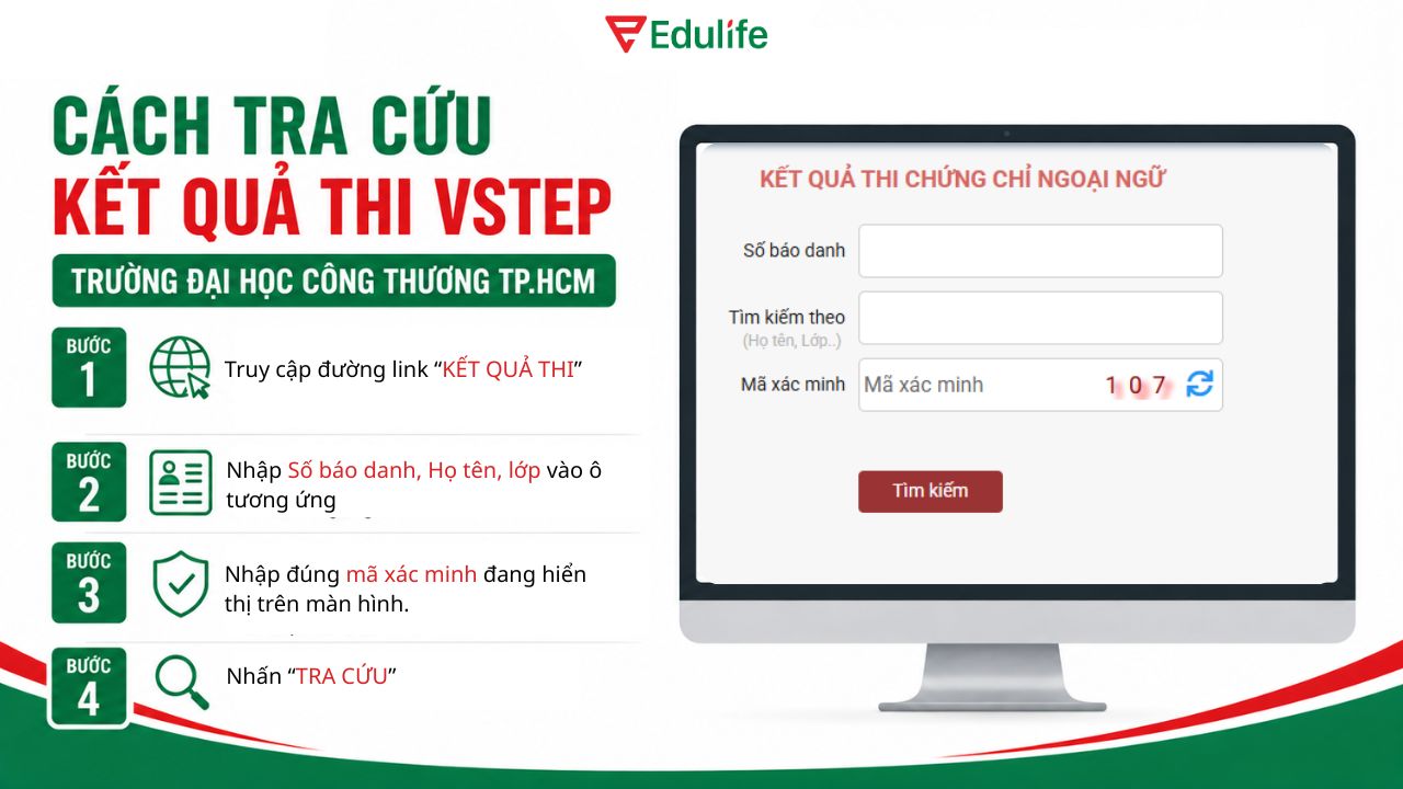Thí sinh tra cứu điểm thi VSTEP online trên website HUIT nhanh chóng, tiện lợi