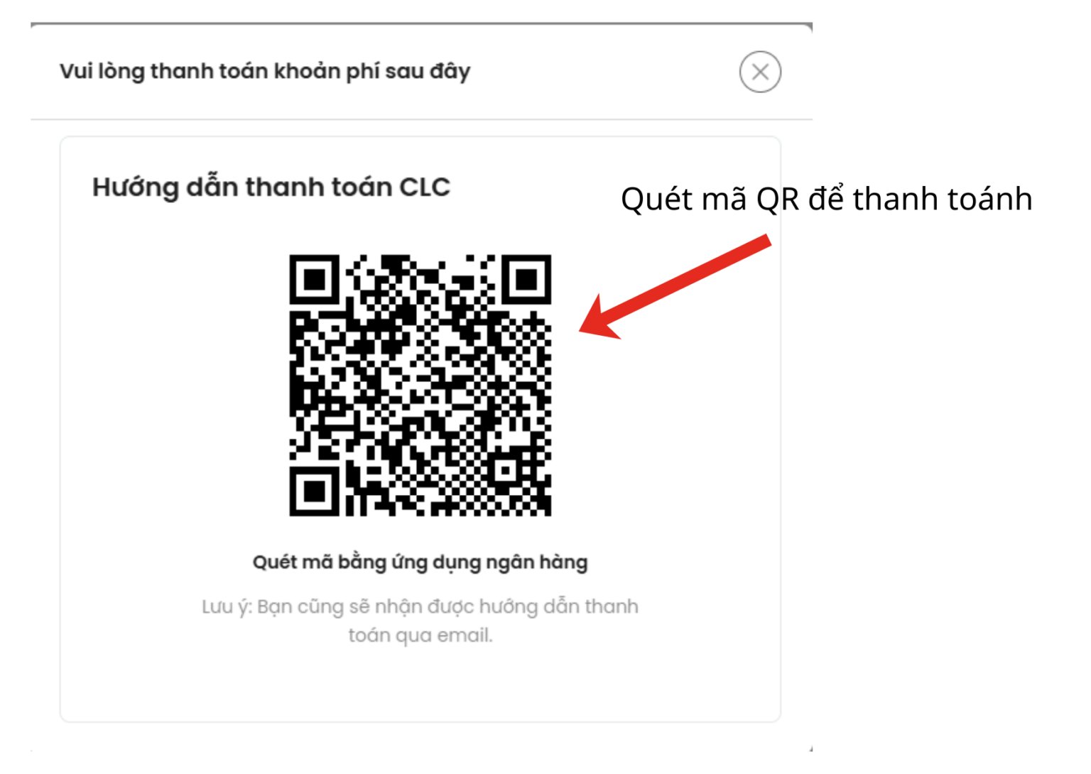 Chuyển khoản lệ phí thi