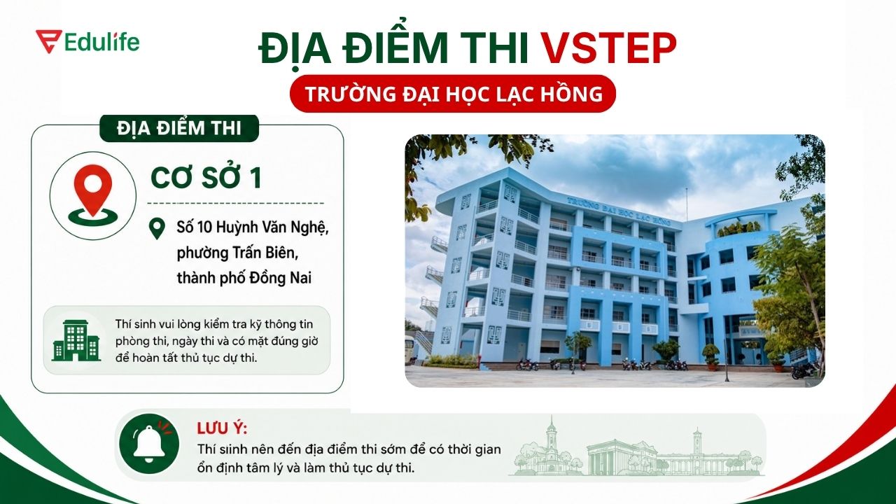 Địa điểm thi VSTEP trường Đại học Lạc Hồng