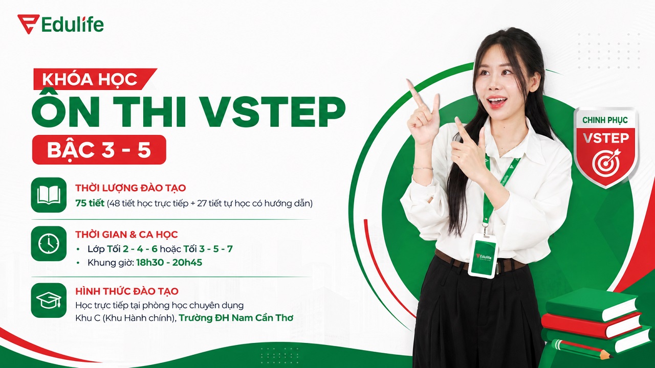 Khóa học ôn thi VSTEP trường ĐH Nam Cần Thơ được cập nhật chính thức từ nhà trường
