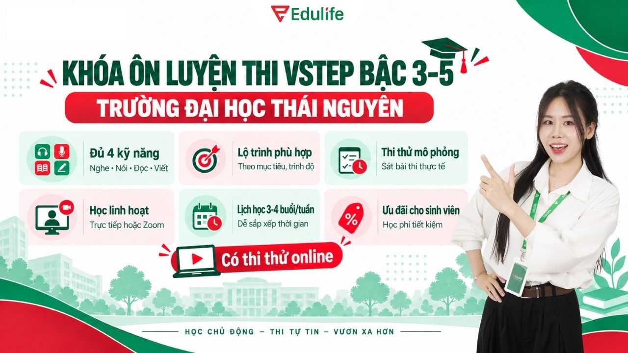 Review chi tiết khóa ôn thi VSTEP tại trường Đại học Thái Nguyên