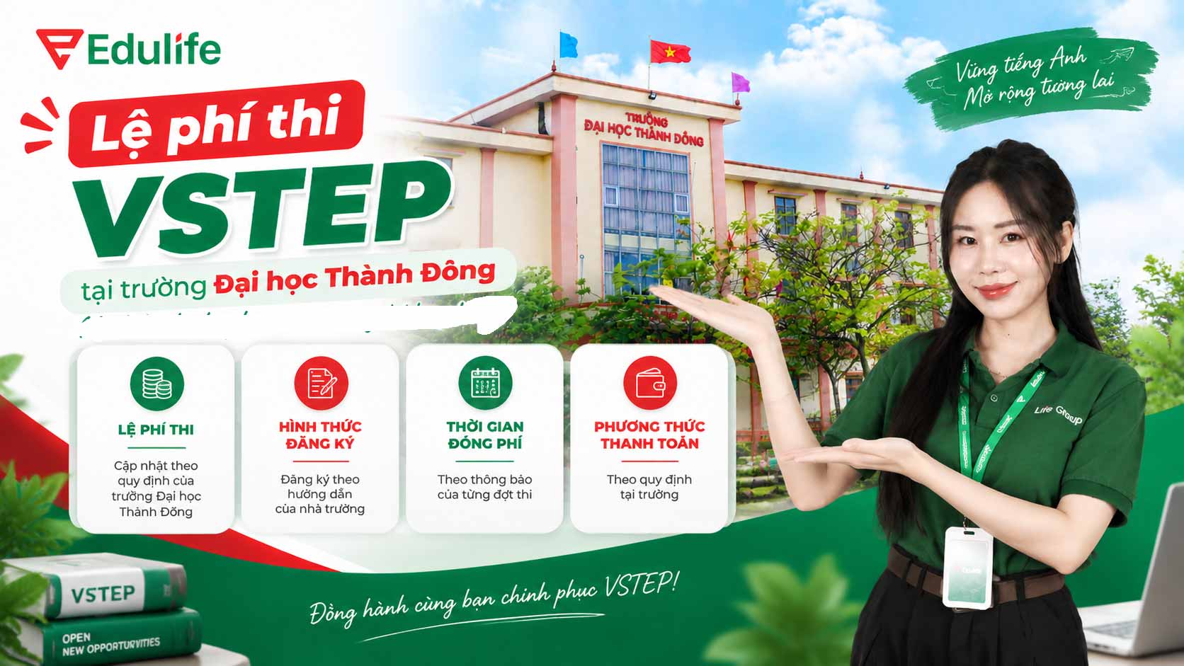 Cập nhật lệ phí thi VSTEP trường Đại học Thành Đông