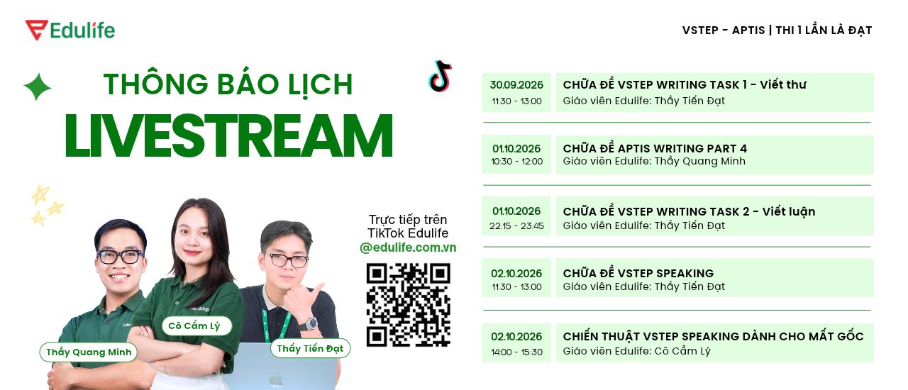 Lịch livestream tháng 10
