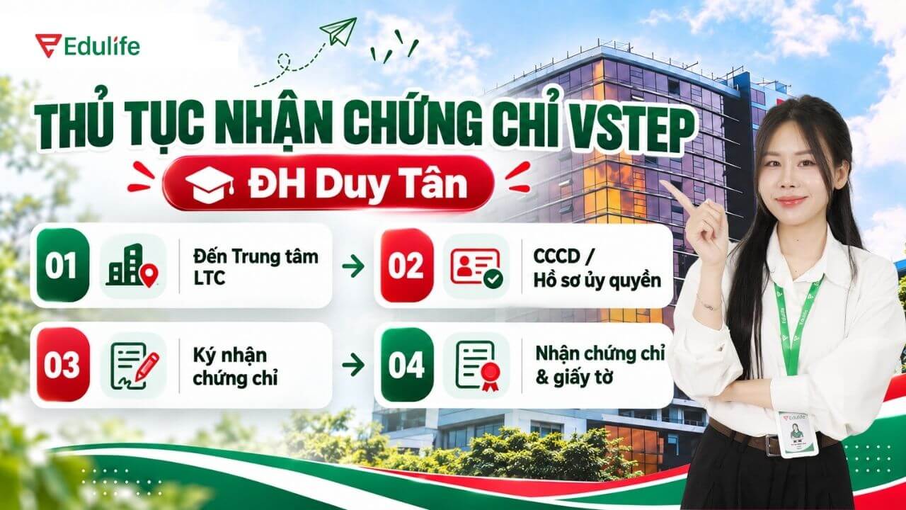 Hướng dẫn thủ tục nhận chứng chỉ VSTEP trường Đại học Duy Tân